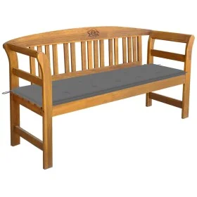 Garden bench with cushion solid acacia wood 157 cm by vidaXL, garden benches - Ref: Foro24-3064267, Price: 190,03 €, Discount: %