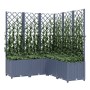 Dunkelgrauer Gitter-Pflanzkasten aus PP, 120 x 120 x 136 cm von vidaXL, Töpfe und Pflanzgefäße - Ref: Foro24-318257, Preis: 1...
