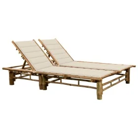 Bamboo lounger with cushions for 2 people by vidaXL, Loungers - Ref: Foro24-3063947, Price: 348,26 €, Discount: %