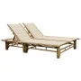 Bamboo lounger with cushions for 2 people by vidaXL, Loungers - Ref: Foro24-3063947, Price: 348,24 €, Discount: %