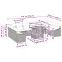 Conjunto de Comedor de Jardín con cojín 11 pcs Beige y Crema