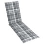 Tumbona de jardín con reposapiés y cojín madera maciza acacia de vidaXL, Tumbonas - Ref: Foro24-3064028, Precio: 144,93 €, De...