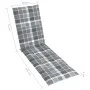 Garden lounger with footrest and cushion in solid acacia wood by vidaXL, Loungers - Ref: Foro24-3064028, Price: 138,45 €, Dis...