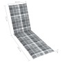 Tumbona de jardín con reposapiés y cojín madera maciza acacia de vidaXL, Tumbonas - Ref: Foro24-3064028, Precio: 144,93 €, De...