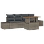 Conjunto de Comedor de Jardín Gris y marrón 100 x 55 x 73 cm