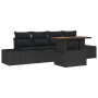 Conjunto de Comedor de Jardín Negro y Marrón 100 x 55 x 73 cm