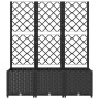 Planter with black PP trellis 120x40x136 cm by vidaXL, Pots and planters - Ref: Foro24-318273, Price: 96,85 €, Discount: %