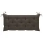 Banco de jardín plegable con cojín bambú 118 cm de vidaXL, Bancos de jardín - Ref: Foro24-3063872, Precio: 96,52 €, Descuento: %