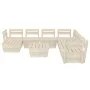 Pallet garden furniture 9 pieces impregnated fir wood by vidaXL, Garden sets - Ref: Foro24-3063731, Price: 481,39 €, Discount: %