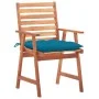 Garten-Esszimmerstühle 3 Stk. massives Akazienholz und Kissen von vidaXL, Gartenstühle - Ref: Foro24-3064366, Preis: 207,87 €...