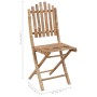 Sillas de jardín plegables con cojines 2 unidades bambú by vidaXL, Garden chairs - Ref: Foro24-3064003, Price: 112,26 €, Disc...