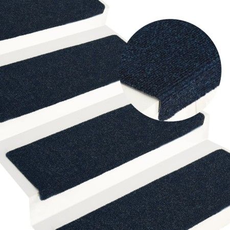 Stufenmatte 15 Stück blauer gestanzter Stoff 65x21x4 cm von vidaXL, Treppenmatten - Ref: Foro24-326191, Preis: 48,23 €, Rabat...