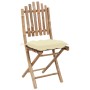 Set de comedor de jardín plegable 5 piezas con cojines bambú by vidaXL, Garden sets - Ref: Foro24-3063977, Price: 272,01 €, D...