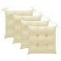 Set de comedor de jardín plegable 5 piezas con cojines bambú de vidaXL, Conjuntos de jardín - Ref: Foro24-3063977, Precio: 26...