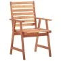 Garden dining chairs and cushions 2 pcs solid acacia wood by vidaXL, Garden chairs - Ref: Foro24-3064321, Price: 159,38 €, Di...