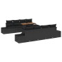 Conjunto de Comedor de Jardín con cojín 9 pcs Negro y Marrón