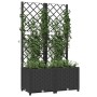 Planter with black PP trellis 80x40x136 cm by vidaXL, Pots and planters - Ref: Foro24-318271, Price: 77,91 €, Discount: %