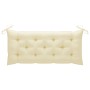 Banco de jardín plegable con cojín bambú 118 cm by vidaXL, garden benches - Ref: Foro24-3063866, Price: 91,72 €, Discount: %