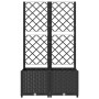 Planter with black PP trellis 80x40x136 cm by vidaXL, Pots and planters - Ref: Foro24-318271, Price: 77,91 €, Discount: %