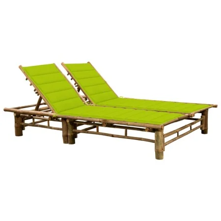 Tumbona con cojines para 2 personas bambú by vidaXL, Loungers - Ref: Foro24-3063956, Price: 347,90 €, Discount: %