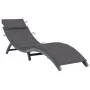 Lounger with solid gray acacia wood cushion by vidaXL, Loungers - Ref: Foro24-3064044, Price: 152,48 €, Discount: %