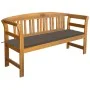 Banco de jardín con cojín madera maciza de acacia 157 cm de vidaXL, Bancos de jardín - Ref: Foro24-3064274, Precio: 185,63 €,...
