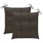 Folding garden chairs with cushions 2 units bamboo by vidaXL, Garden chairs - Ref: Foro24-3064010, Price: 116,68 €, Discount: %