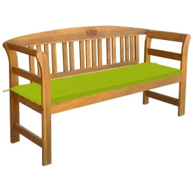 Solid acacia wood garden bench with cushion, 157 cm by vidaXL, garden benches - Ref: Foro24-3064277, Price: 178,09 €, Discoun...