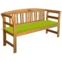 Solid acacia wood garden bench with cushion, 157 cm by vidaXL, garden benches - Ref: Foro24-3064277, Price: 177,30 €, Discoun...
