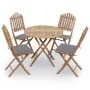 Faltbares 5-teiliges Gartenmöbel-Set mit Bambus-Kissen von vidaXL, Gartensets - Ref: Foro24-3063961, Preis: 269,84 €, Rabatt: %