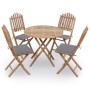 Faltbares 5-teiliges Gartenmöbel-Set mit Bambus-Kissen von vidaXL, Gartensets - Ref: Foro24-3063961, Preis: 273,69 €, Rabatt: %