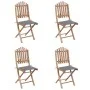 Faltbares 5-teiliges Gartenmöbel-Set mit Bambus-Kissen von vidaXL, Gartensets - Ref: Foro24-3063961, Preis: 269,84 €, Rabatt: %