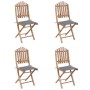 Faltbares 5-teiliges Gartenmöbel-Set mit Bambus-Kissen von vidaXL, Gartensets - Ref: Foro24-3063961, Preis: 273,69 €, Rabatt: %