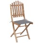 Faltbares 5-teiliges Gartenmöbel-Set mit Bambus-Kissen von vidaXL, Gartensets - Ref: Foro24-3063961, Preis: 273,69 €, Rabatt: %