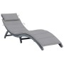 Lounger with solid gray acacia wood cushion by vidaXL, Loungers - Ref: Foro24-3064045, Price: 151,31 €, Discount: %