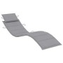 Lounger with solid gray acacia wood cushion by vidaXL, Loungers - Ref: Foro24-3064045, Price: 151,31 €, Discount: %