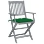 Klappbare Gartenstühle, 2 Stück, Kissen aus massivem Akazienholz von vidaXL, Gartenstühle - Ref: Foro24-3064502, Preis: 120,7...