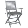Klappbare Gartenstühle, 2 Stück, Kissen aus massivem Akazienholz von vidaXL, Gartenstühle - Ref: Foro24-3064498, Preis: 120,1...