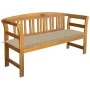 Garden bench with cushion solid acacia wood 157 cm by vidaXL, garden benches - Ref: Foro24-3064269, Price: 179,09 €, Discount: %