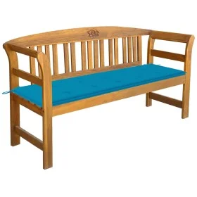 Garden bench with cushion solid acacia wood 157 cm by vidaXL, garden benches - Ref: Foro24-3064270, Price: 177,62 €, Discount: %