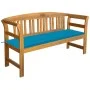 Banco de jardín con cojín madera maciza de acacia 157 cm de vidaXL, Bancos de jardín - Ref: Foro24-3064270, Precio: 172,85 €,...