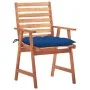 Sillas comedor de jardín 2 uds madera maciza acacia y cojines de vidaXL, Sillas de jardín - Ref: Foro24-3064345, Precio: 162,...