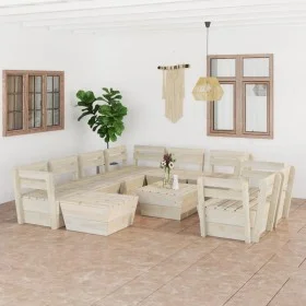 Muebles de palets de jardín 10 pzas madera de abeto impregnada by vidaXL, Garden sets - Ref: Foro24-3063732, Price: 524,29 €,...