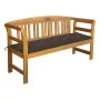 Solid acacia wood garden bench with cushion, 157 cm by vidaXL, garden benches - Ref: Foro24-3064289, Price: 194,24 €, Discoun...