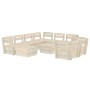 Gartenmöbel aus 10 Stück Palettenmöbel, imprägniertes Fichtenholz. von vidaXL, Gartensets - Ref: Foro24-3063732, Preis: 521,5...
