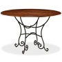 Mesa de comedor madera maciza de acacia acabado miel 120x76 cm