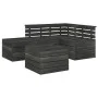 Gartenmöbelpaletten 5 Stück aus massivem dunkelgrauem Kiefernholz von vidaXL, Gartensets - Ref: Foro24-3063740, Preis: 290,94...
