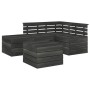 Gartenmöbelpaletten 5 Stück aus massivem dunkelgrauem Kiefernholz von vidaXL, Gartensets - Ref: Foro24-3063740, Preis: 298,70...