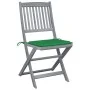 Klappbare Gartenstühle, 2 Stück, Kissen aus massivem Akazienholz von vidaXL, Gartenstühle - Ref: Foro24-3064541, Preis: 123,0...
