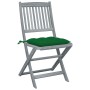 Folding garden chairs 4 pcs cushions solid acacia wood by vidaXL, Garden chairs - Ref: Foro24-3064583, Price: 202,98 €, Disco...